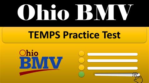 is the temp test hard in ohio|Ohio bmv time test practice.